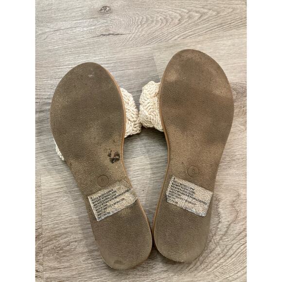 Universal Thread Women's Rosie Woven Slide Sandals Beige Size 8 Casual Spring - Picture 8 of 11